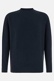 Cotton Crew Neck, Navy blue, thumb, 5