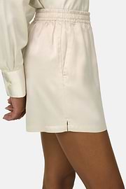 Bermudas Aus Satin, Creme, thumb, 5