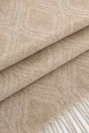 Sjaal Geometrisch Motief Gemengd Cashmere, Sand, thumb, 3