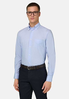 Camicia A Quadretti Di Cotone Regular Fit