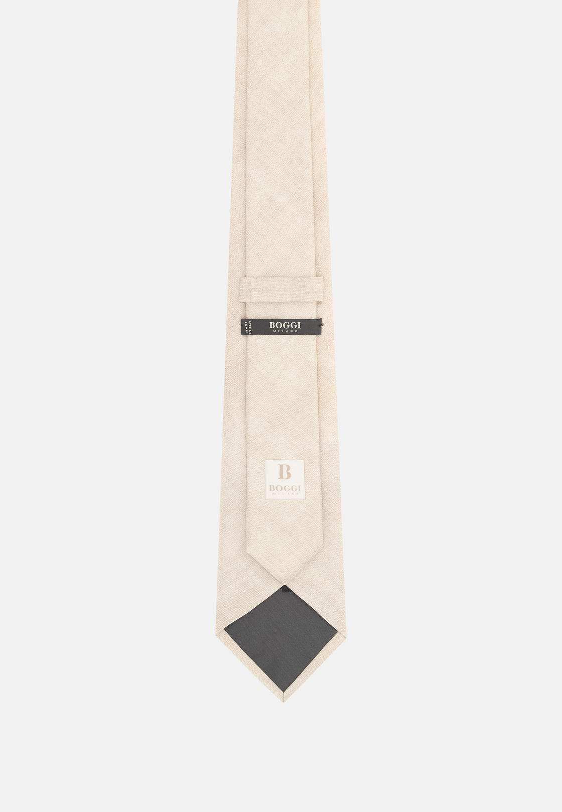 Corbata de Seda Efecto Jaspeado, Crema, hi-res, 3