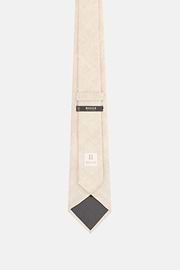 Corbata de Seda Efecto Jaspeado, Crema, thumb, 3