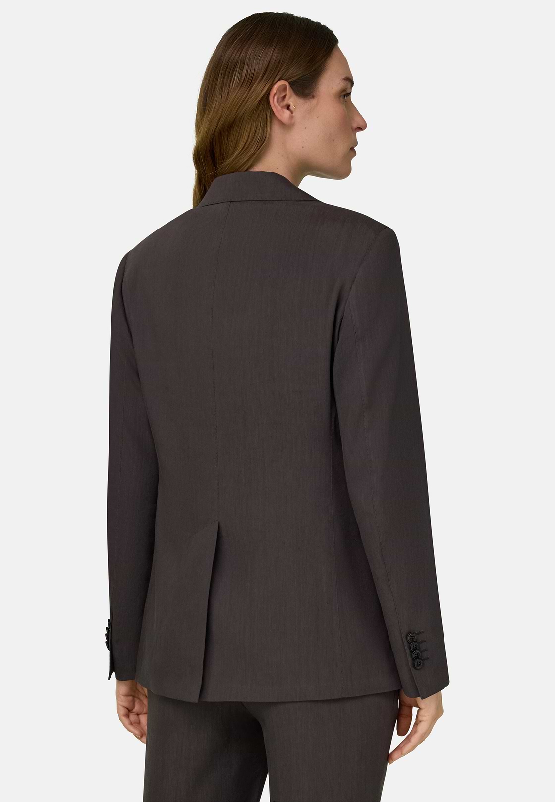 Chaqueta De Mezcla Lino, Marron oscuro, hi-res, 3