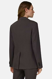 Chaqueta De Mezcla Lino, Marron oscuro, thumb, 3