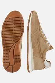 Beige Suede Trainers, Beige, hi-res