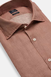 Regular Fit Brick Linen Shirt, Rot, hi-res