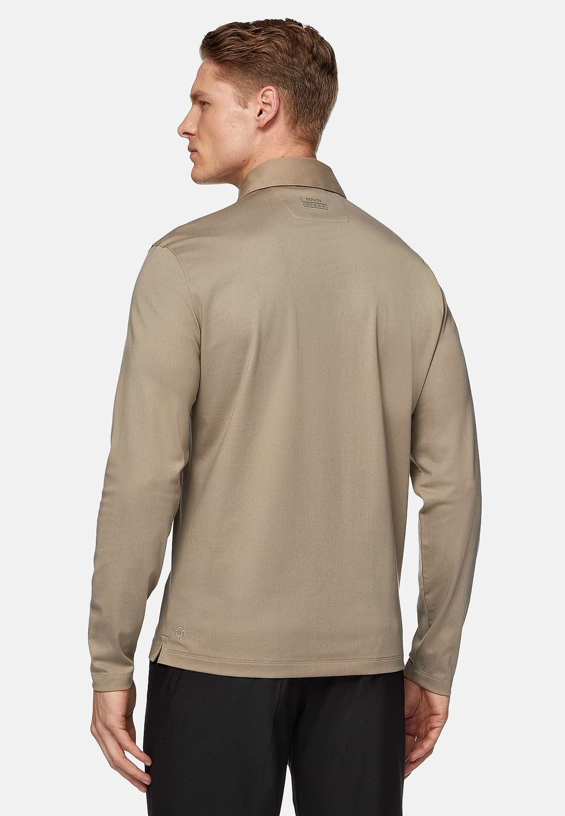 High-Performance Piqué Polo Shirt, Beige, hi-res