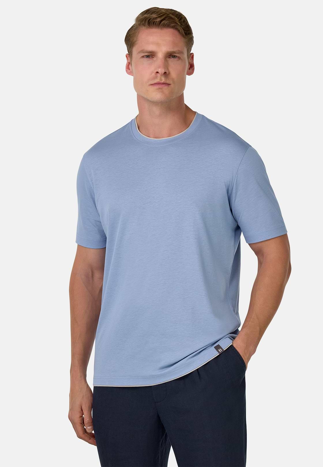 Cotton, Tencel and Hemp T-Shirt, Light Blue, hi-res