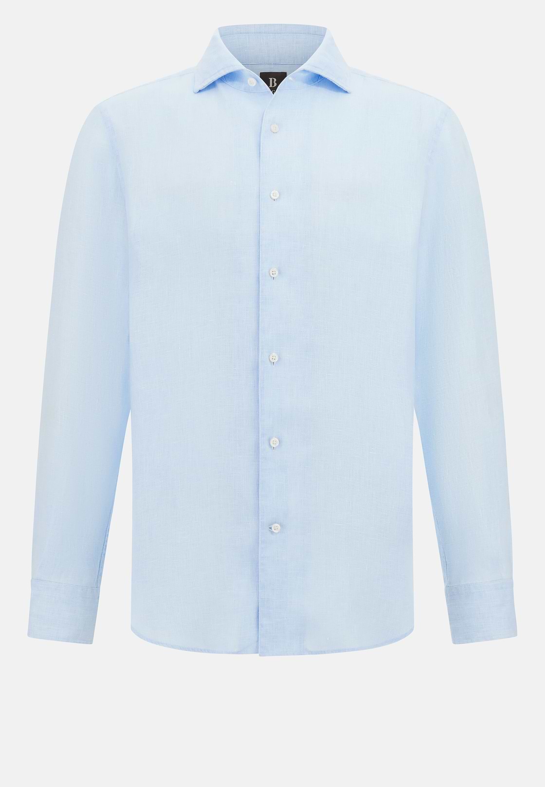 Regular Fit Linen Shirt, Light Blue, hi-res