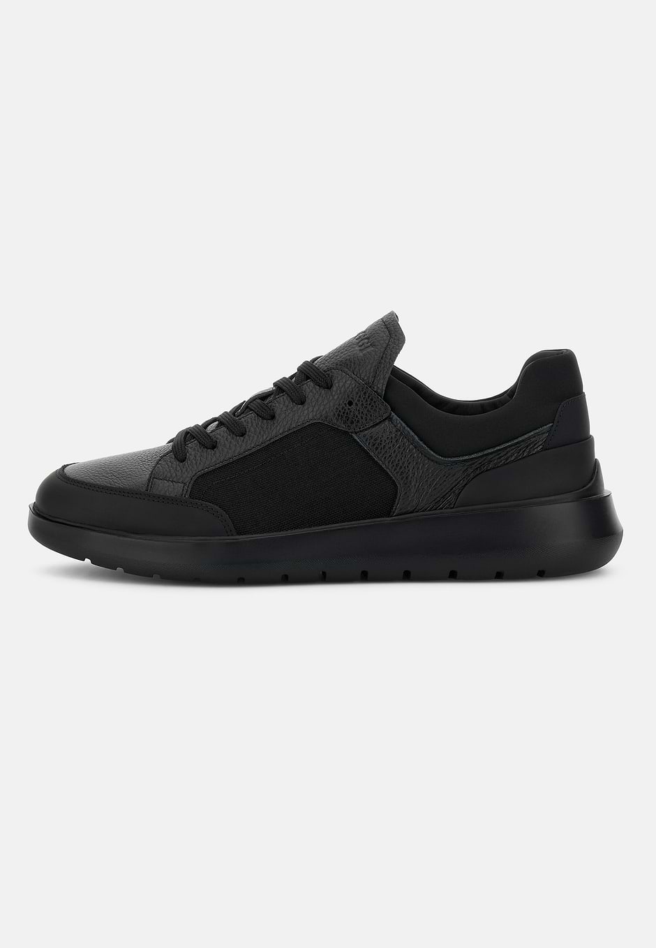 Sneakers Nimbus En Cuir Et Tissu Technique, Noir, hi-res