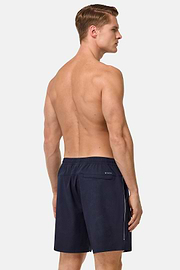 Maillot De Bain En Tissu Technique Imprimé, bleu marine, hi-res