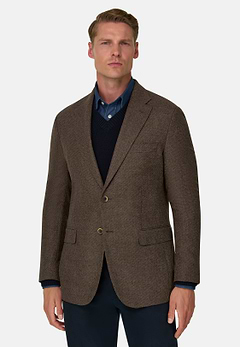 Blazer Micro Patterned Wool Cashmere
