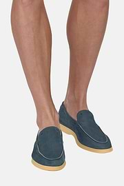 Mocassini Aria In Pelle Scamosciata, Navy, hi-res