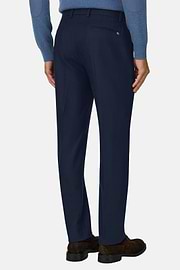 Trousers in Wool Flannel, Navy blue, thumb, 5