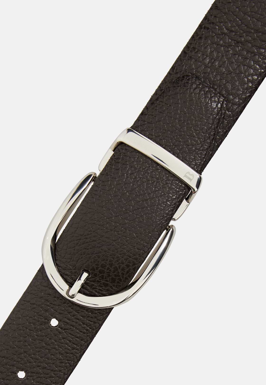 Ceinture Réversible En Cuir, Marron foncé, hi-res