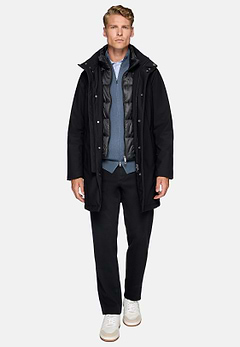 Car Coat In Padded Technical Fabric