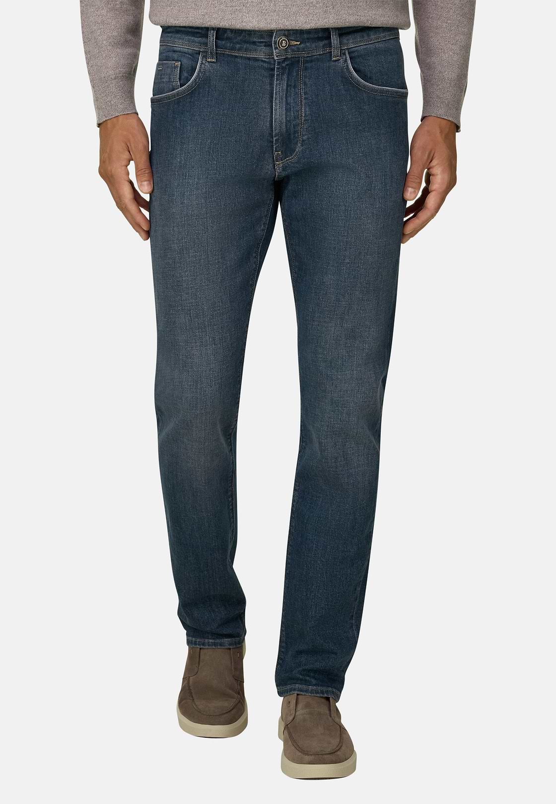 Jeans in Stretch Denim Blue, Medium Blue, hi-res, 1