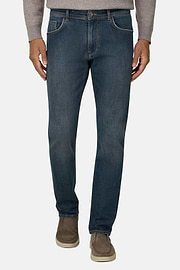 Jeans in Stretch Denim Blue, Medium Blue, thumb, 1