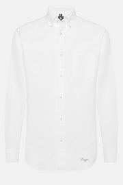 Camisa de Algodão Orgânico Oxford, Corte Regular, White, hi-res