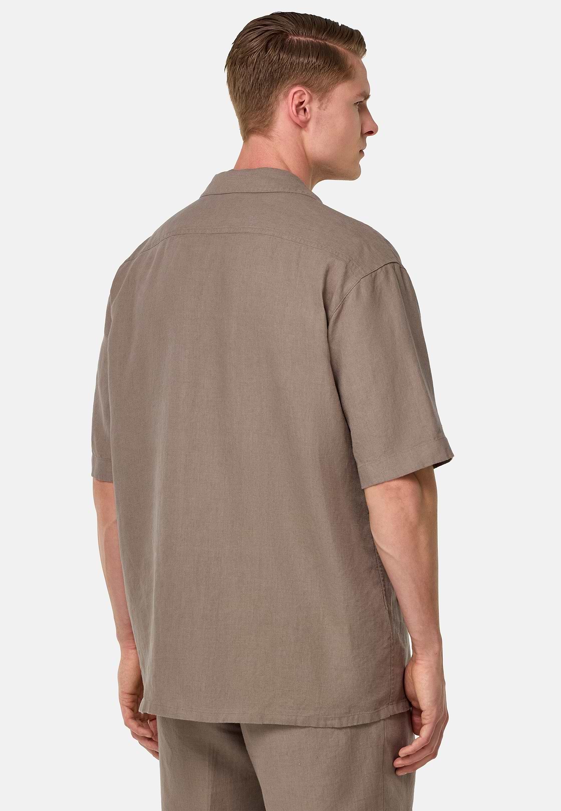 Linen Camp Overshirt, Taupe, hi-res, 3