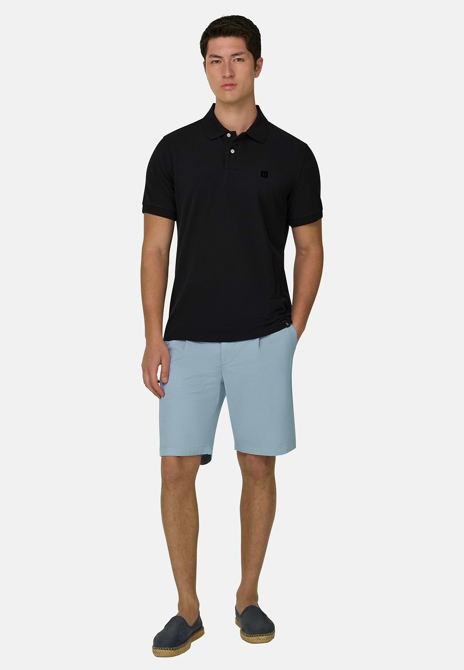 Polo En Piqué de Coton Coupe Classique, Noir, hi-res