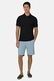 Polo En Piqué de Coton Coupe Classique, Noir, thumb, 2