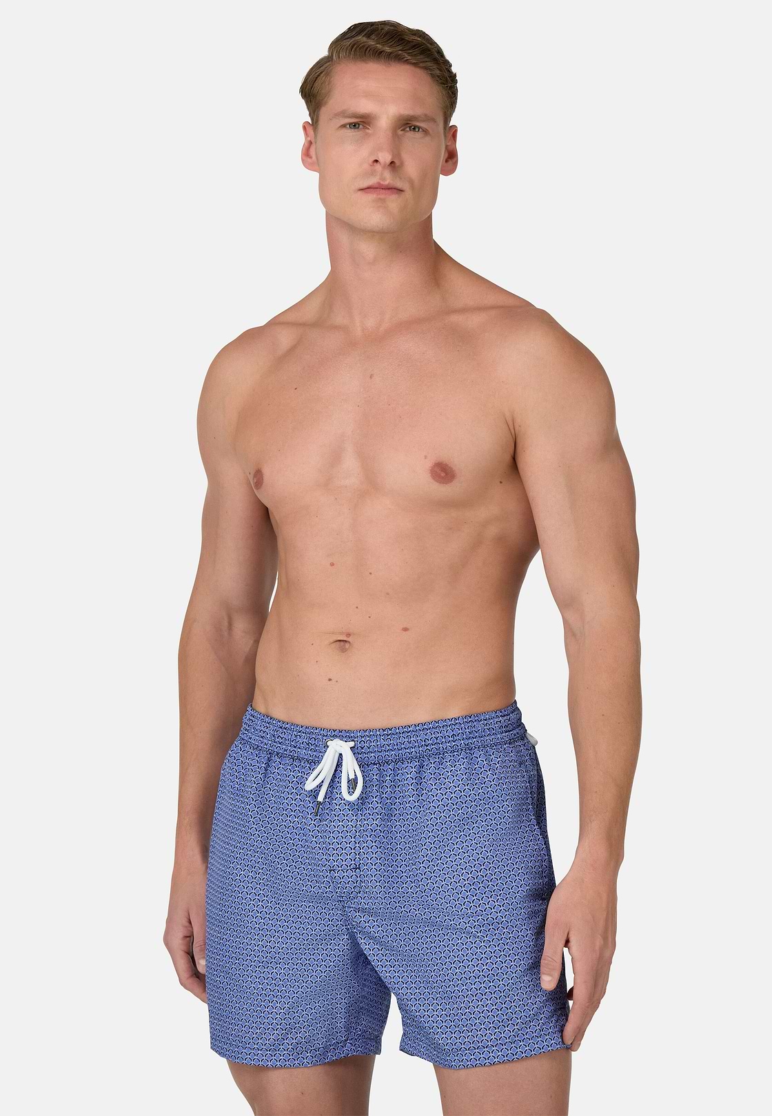 Maillot De Bain Imprimé Géométrique, Bleu clair, hi-res