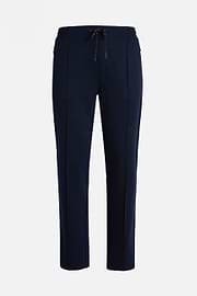 Stretch Interlock Technical Fabric Pants, Navy blue, hi-res