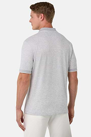 S.Cafè® High-Performance Piqué Polo Shirt, Light grey, hi-res