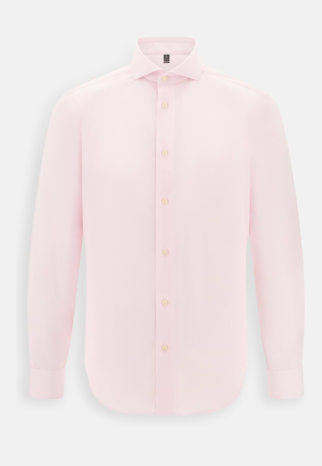 Overhemd Gestreept Popeline Non-Iron Slim Fit, Pink, hi-res, 7
