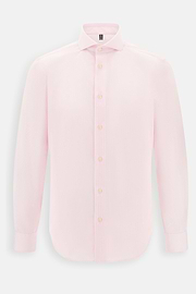 Overhemd Gestreept Popeline Non-Iron Slim Fit, Pink, thumb, 7
