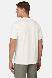 T-Shirt aus elastischer Supima-Baumwolle, Weiß, thumb, 3