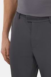 Pantaloni In Nylon Elasticizzato B Tech, Grigio scuro, hi-res