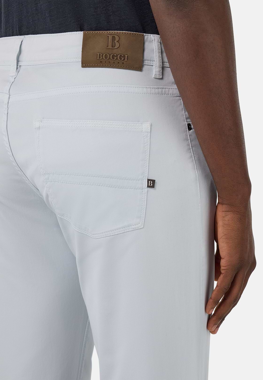 Stretch Cotton/Tencel Jeans, Light Blue, hi-res