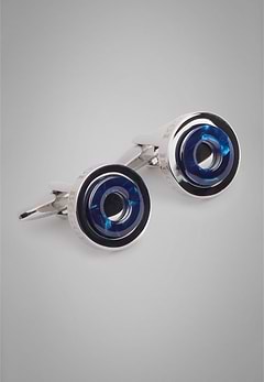 Circular Cufflinks With Contrast