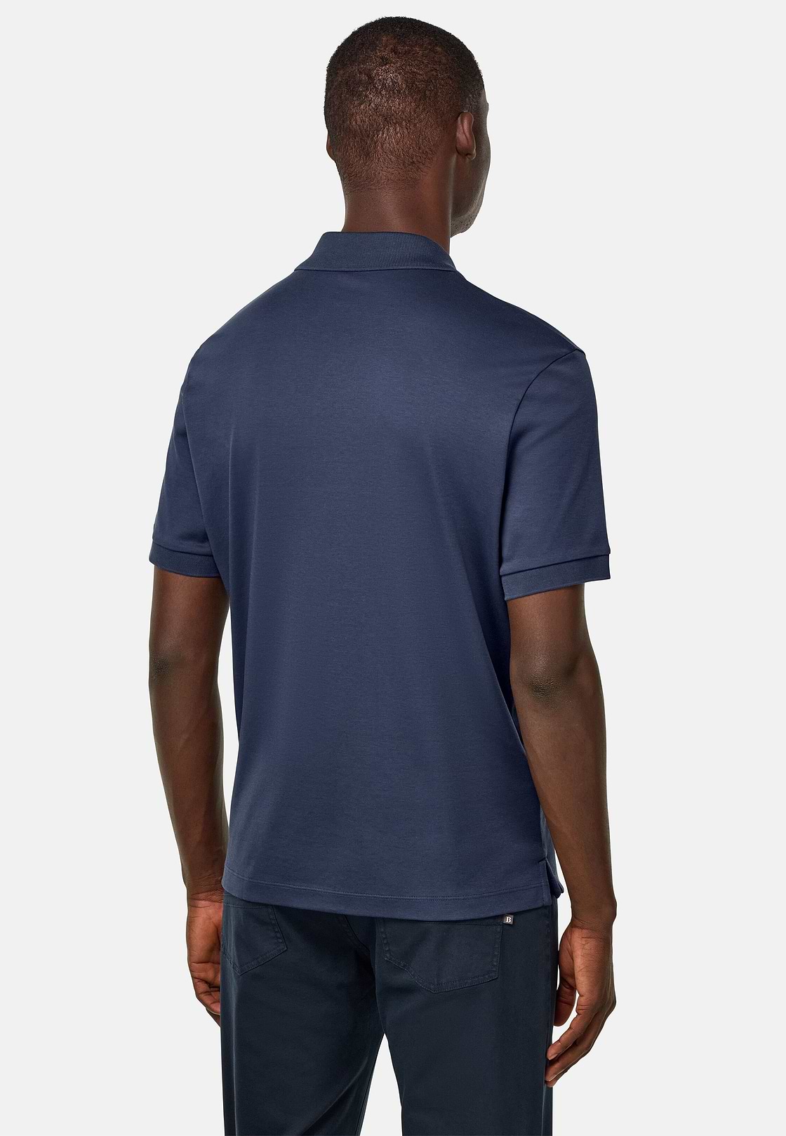 Jersey Polo Shirt, Navy blue, hi-res
