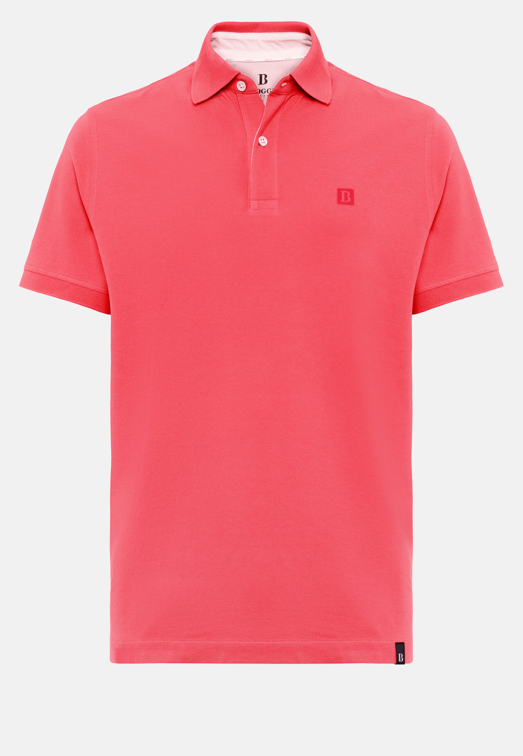 Poloshirt van katoenpiqué, Fuchsia, hi-res