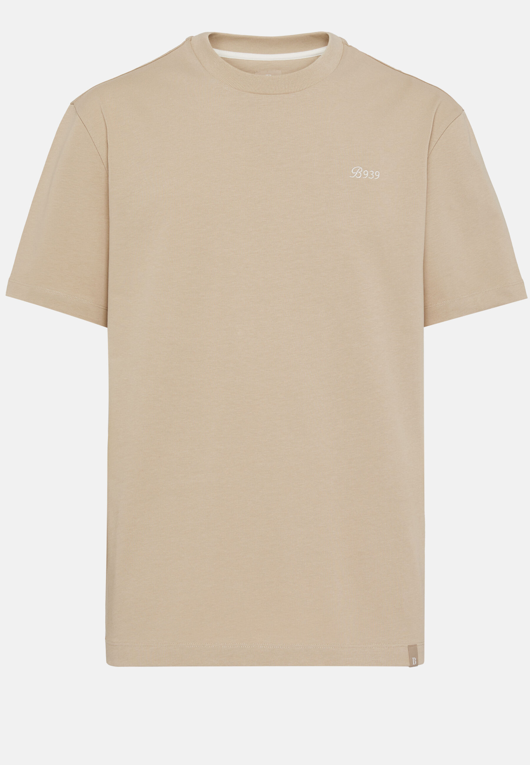 Organic Cotton Blend T-Shirt, Beige, hi-res