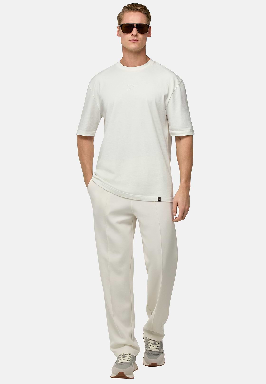 T-Shirt In Jersey Di Cotone, Bianco, hi-res