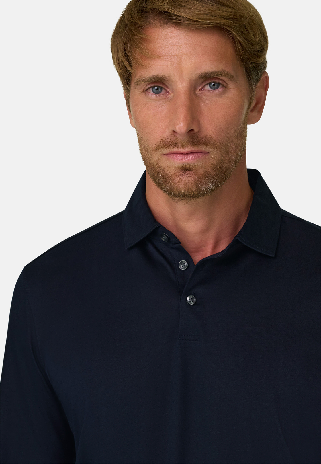 Ls Pima Cotton Polo, Navy blue, hi-res, 3
