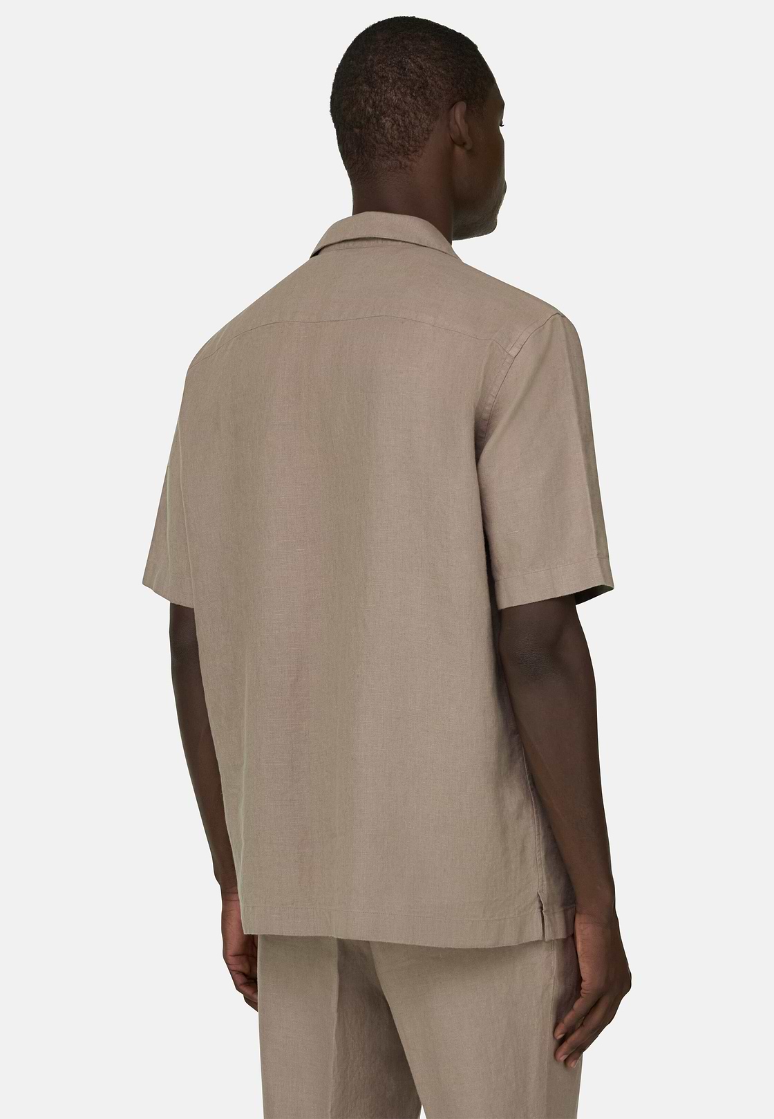 Linen Camp Overshirt, Taupe, hi-res, 3