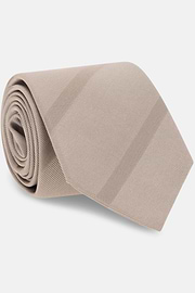 Regimental Silk Blend Tie, Taupe, thumb, 2
