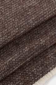 Scarf Micro Structured Jacquard Wool, Brown, thumb, 3