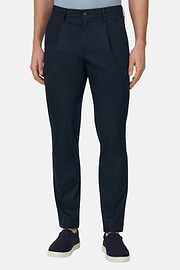 Pantaloni In Cotone, Navy, thumb, 2