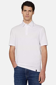 Polo En Coton Supima Stretch, Blanc, hi-res