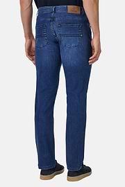 Jean Ultraléger Bleu Moyen En Denim Extensible, Bleu, hi-res