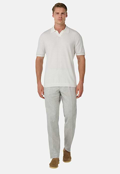 Cotton Crêpe Knit Polo Shirt