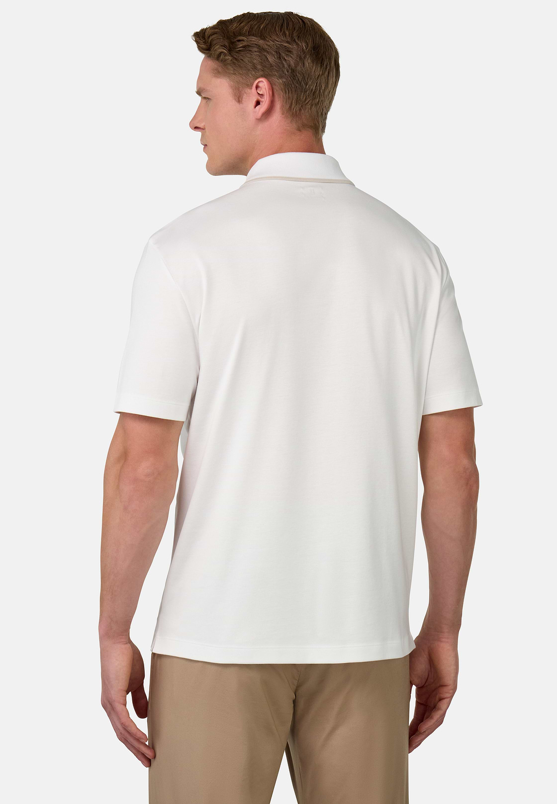 Half-Zip Jersey Polo Shirt, White, hi-res