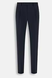 Suit Herringbone Double-Breasted 100% Wool, Navy blue, thumb, 8