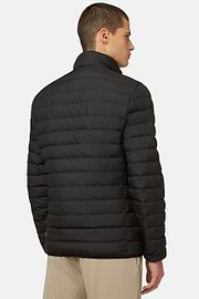 Chaqueta Bomber De Tejido Reciclado De Pluma De Oca, Negro, hi-res